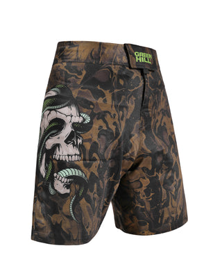 GREEN HILL New MMA Shorts White Sublimated (10503)