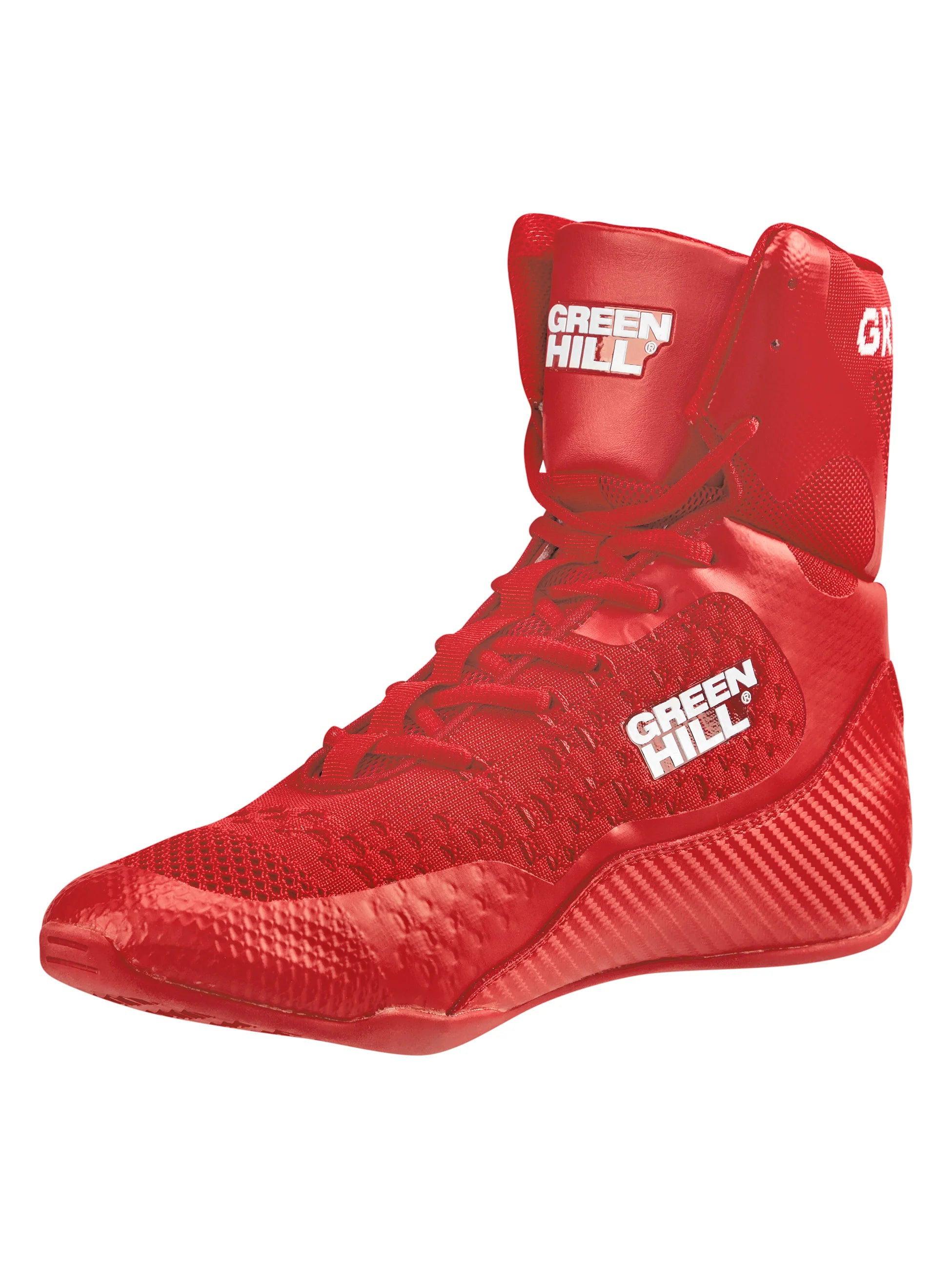 red boxing shoes