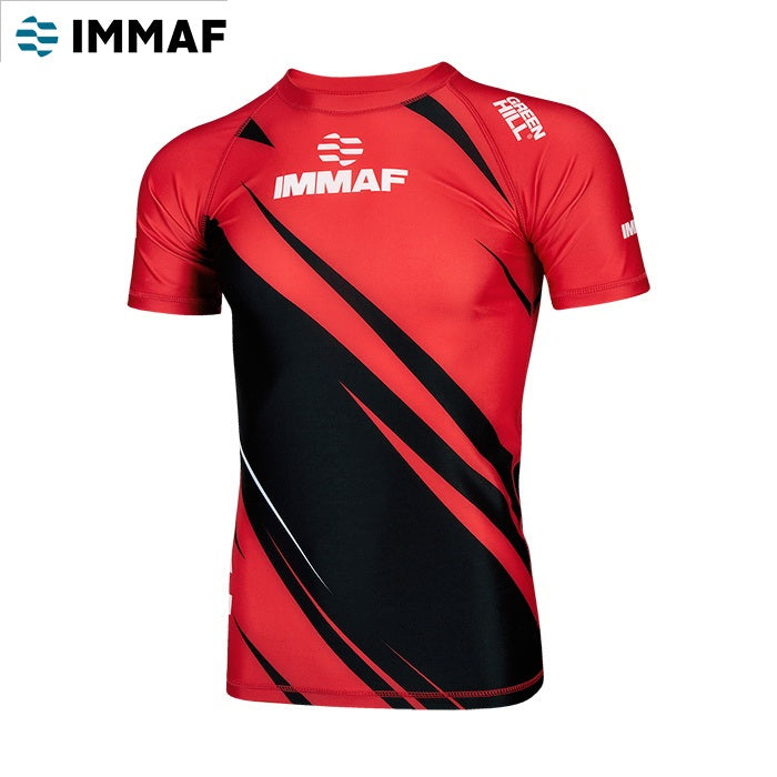 Green Hill Rash Guard IMMAF APPROVED RED