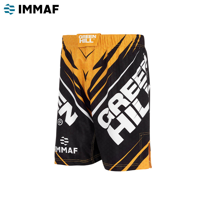 GREEN HILL MMA Shorts IMMAF APPROVED GOLD