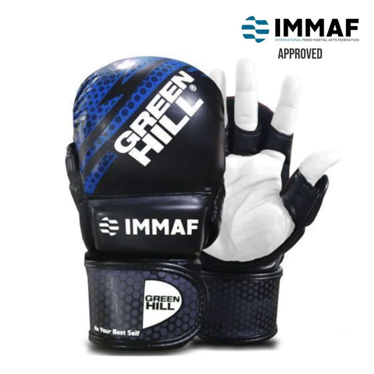 GREEN HILL IMMAF APPROVED MMA GLOVES BLUE