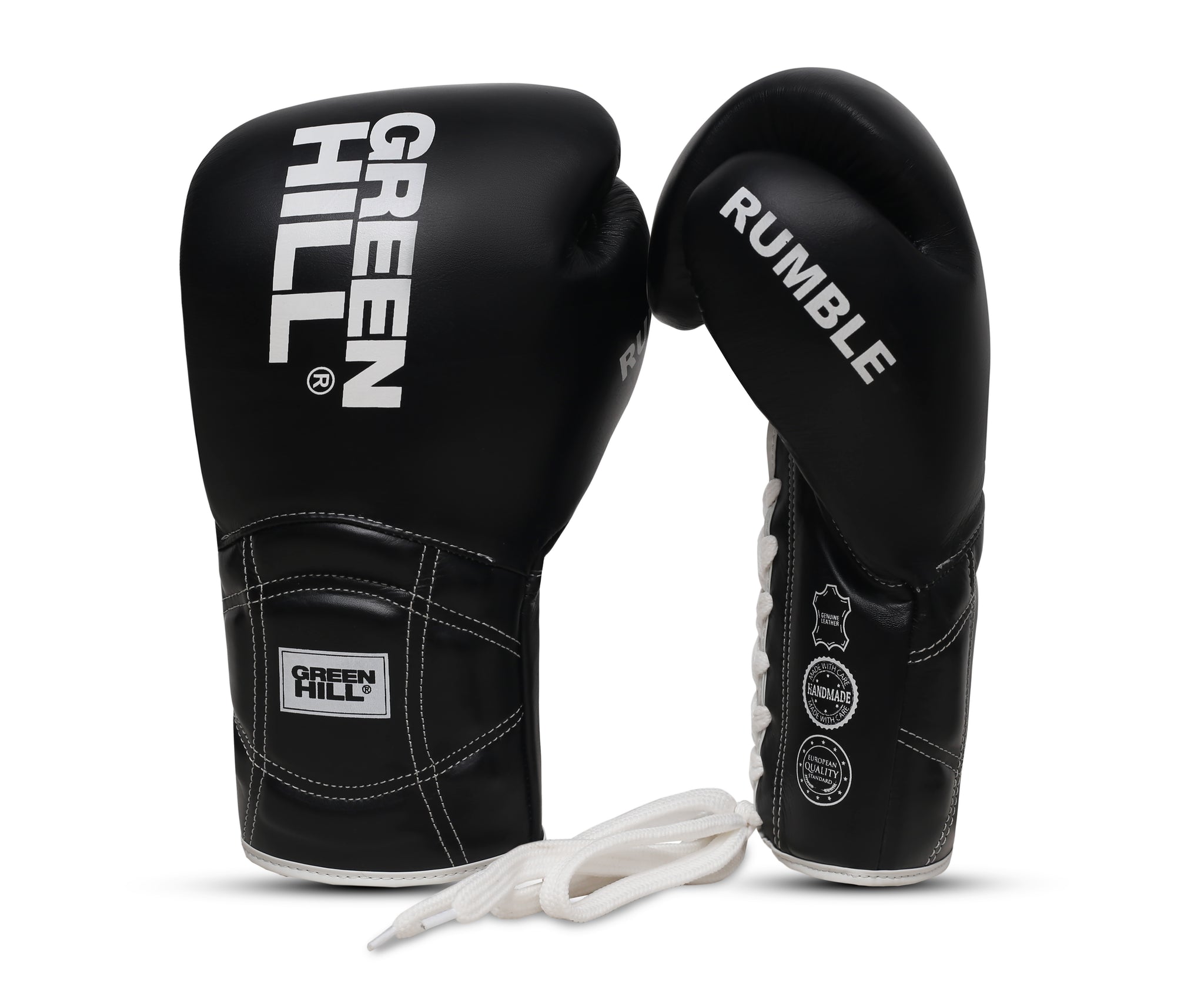 Genuine Leather Rumble Boxing Gloves Green Hill Sports