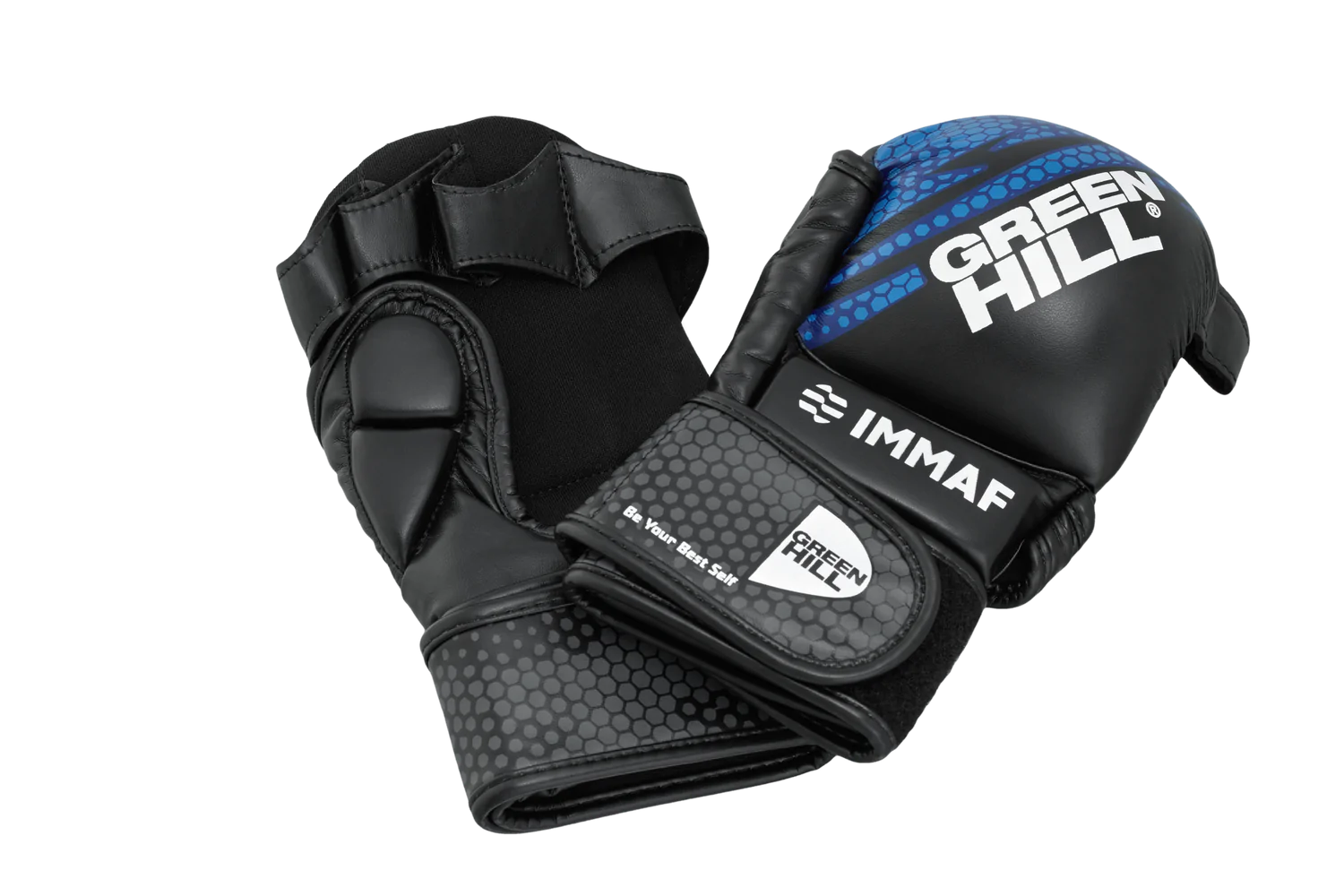 GREEN HILL IMMAF APPROVED MMA GLOVES BLUE